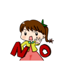 girl's ponytail flower（個別スタンプ：2）