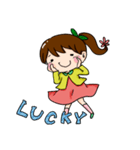 girl's ponytail flower（個別スタンプ：4）