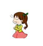girl's ponytail flower（個別スタンプ：5）