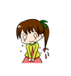 girl's ponytail flower（個別スタンプ：6）