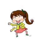 girl's ponytail flower（個別スタンプ：7）
