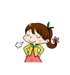 girl's ponytail flower（個別スタンプ：9）
