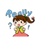 girl's ponytail flower（個別スタンプ：10）