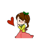 girl's ponytail flower（個別スタンプ：11）