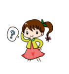 girl's ponytail flower（個別スタンプ：16）