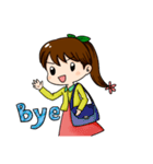 girl's ponytail flower（個別スタンプ：18）