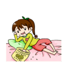 girl's ponytail flower（個別スタンプ：21）