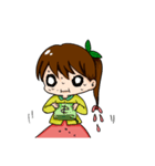 girl's ponytail flower（個別スタンプ：22）