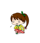 girl's ponytail flower（個別スタンプ：23）
