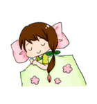 girl's ponytail flower（個別スタンプ：24）