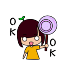 シンプルな日刊紙の女の子（個別スタンプ：7）