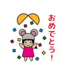 のんちゅう 〜ネズミ帽の女の子〜（個別スタンプ：6）