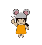のんちゅう 〜ネズミ帽の女の子〜（個別スタンプ：25）