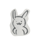 筆書きうさぎ（個別スタンプ：1）