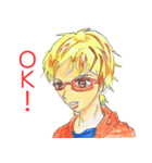 謎めいたサングラス少年（個別スタンプ：4）
