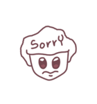 Mr.White Afro（個別スタンプ：5）