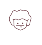 Mr.White Afro（個別スタンプ：10）