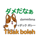 犬の気持ち 日本語インドネシア語（個別スタンプ：27）