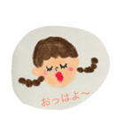 くれよんとフェルト素材な（個別スタンプ：1）