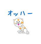 実際の猫に似た猫の仕草。（個別スタンプ：14）