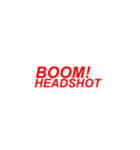 First Person Shooter Bubble Text（個別スタンプ：2）