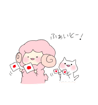 羊と白猫のゆるめスタンプ（個別スタンプ：33）