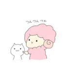 羊と白猫のゆるめスタンプ（個別スタンプ：36）