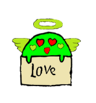 Cute green Anglov（個別スタンプ：15）