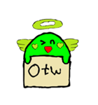 Cute green Anglov（個別スタンプ：32）