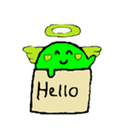 Cute green Anglov（個別スタンプ：37）