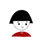 little girl and little boy（個別スタンプ：7）