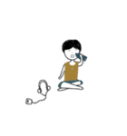 little girl and little boy（個別スタンプ：20）