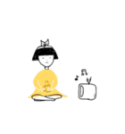 little girl and little boy（個別スタンプ：25）