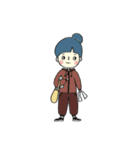 little girl and little boy（個別スタンプ：27）