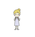 little girl and little boy（個別スタンプ：29）