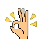 pixel hand（個別スタンプ：3）