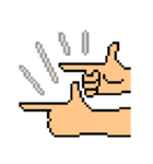 pixel hand（個別スタンプ：25）