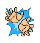 pixel hand（個別スタンプ：30）