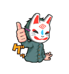 無題の狐面（個別スタンプ：8）