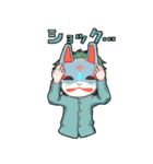 無題の狐面（個別スタンプ：9）