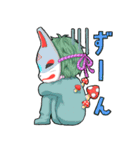 無題の狐面（個別スタンプ：10）