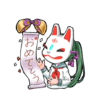 無題の狐面（個別スタンプ：13）