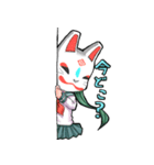 無題の狐面（個別スタンプ：19）