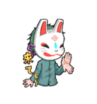 無題の狐面（個別スタンプ：21）