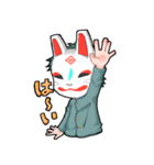 無題の狐面（個別スタンプ：28）