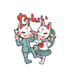 無題の狐面（個別スタンプ：40）