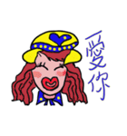 enjoy hat girl（個別スタンプ：1）