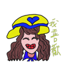 enjoy hat girl（個別スタンプ：3）