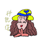 enjoy hat girl（個別スタンプ：5）