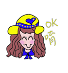 enjoy hat girl（個別スタンプ：8）